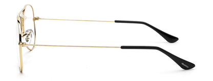 Gold Aviator Unisex Spectacle Frame