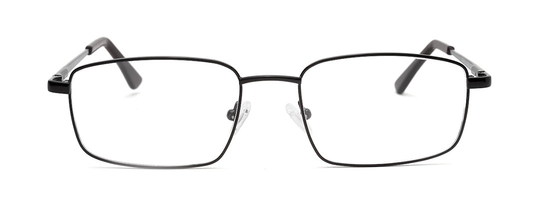 Sleek Black Rectangle Spectacle Frame