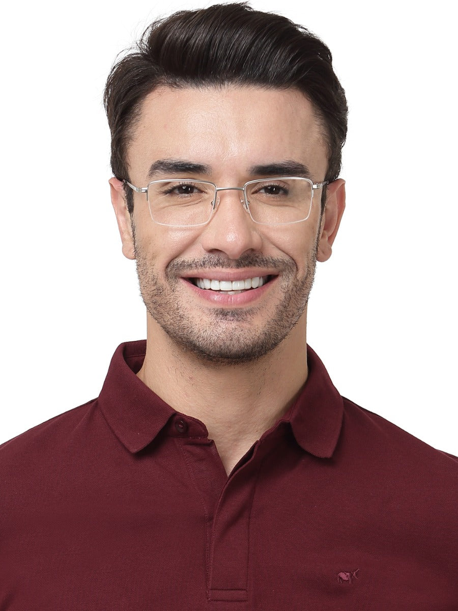 CLASSY SILVER EYEGLASSES FOR MEN