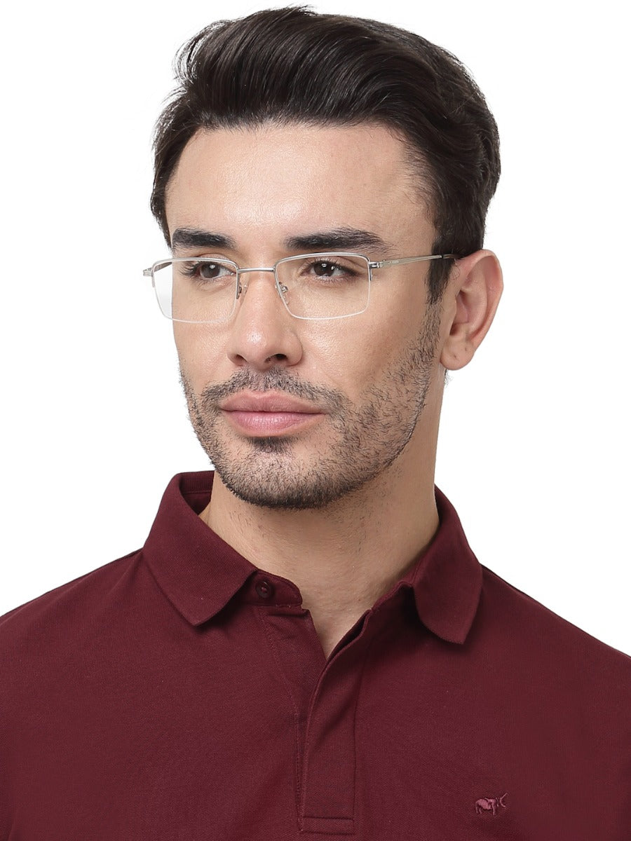 CLASSY SILVER EYEGLASSES FOR MEN