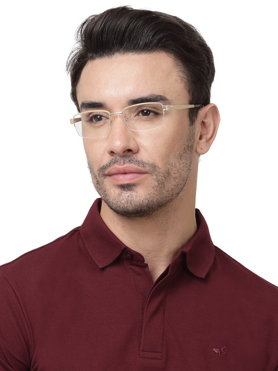 HALF RIM TORT TEMPLE RECTANGLE CHASHMA FOR MEN