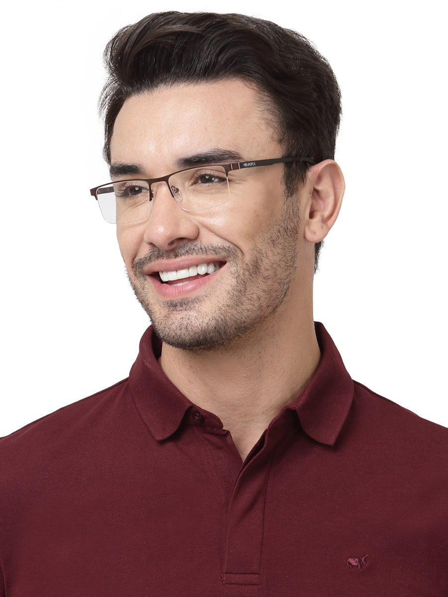 HALF RIM WINE SPECTACLES FOR MEN