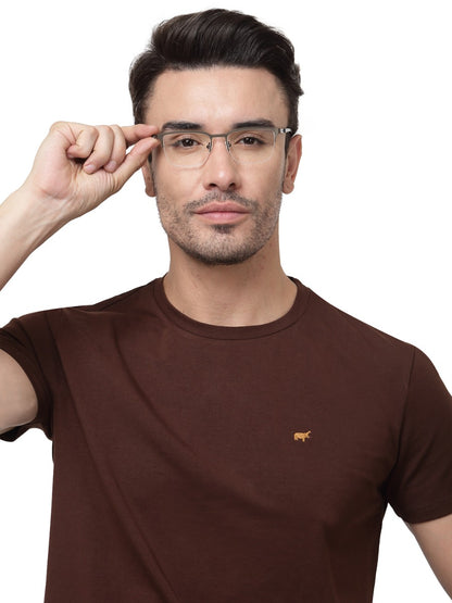 METAL BLACK RECTANGLE EYEGLASSES FOR MEN