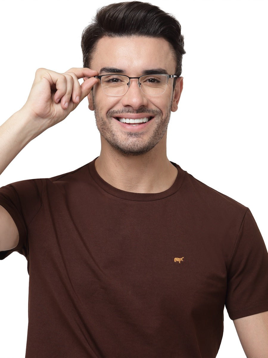 BLACK HALF RIM RECTANGULAR EYEGLASSES