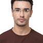 HALF RIM BLACK EYEGLASS FOR MEN