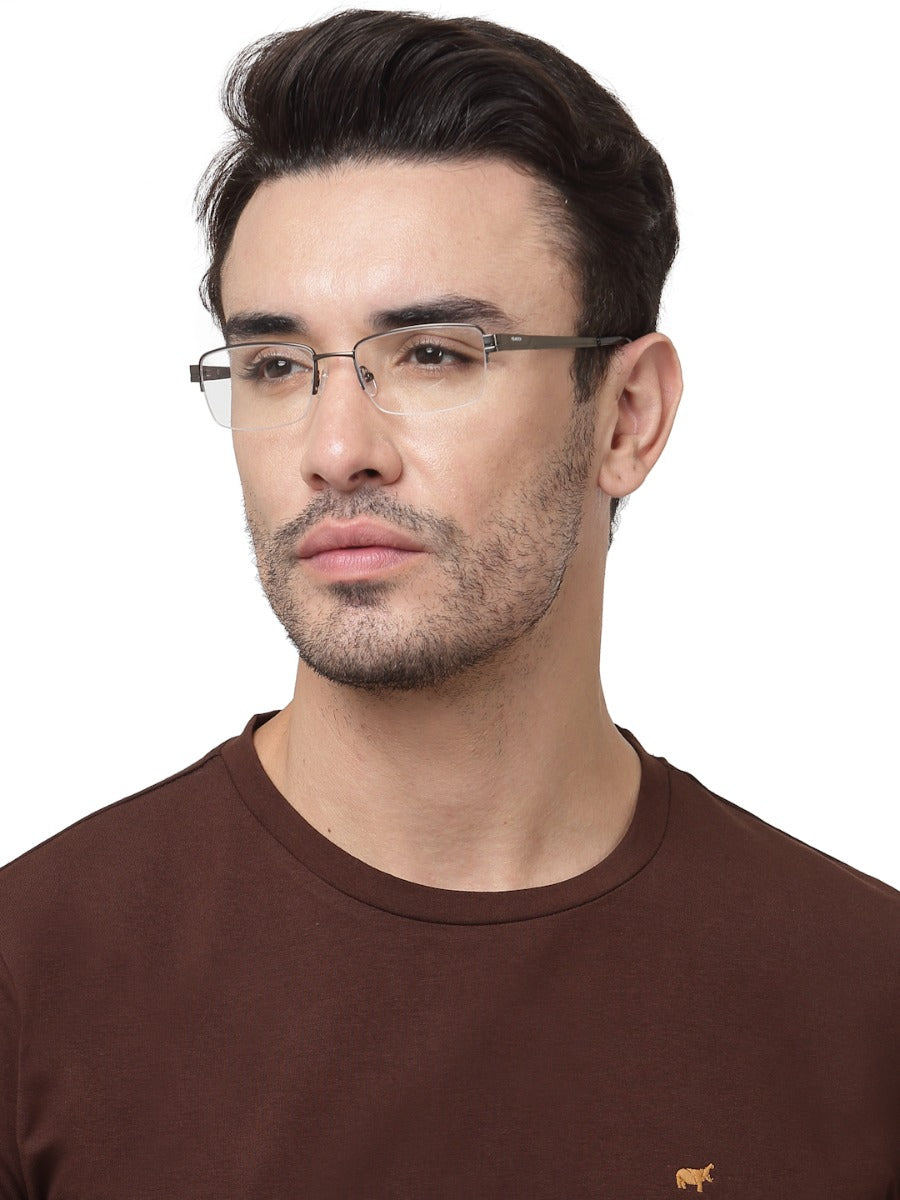 HALF RIM BLACK EYEGLASS FOR MEN