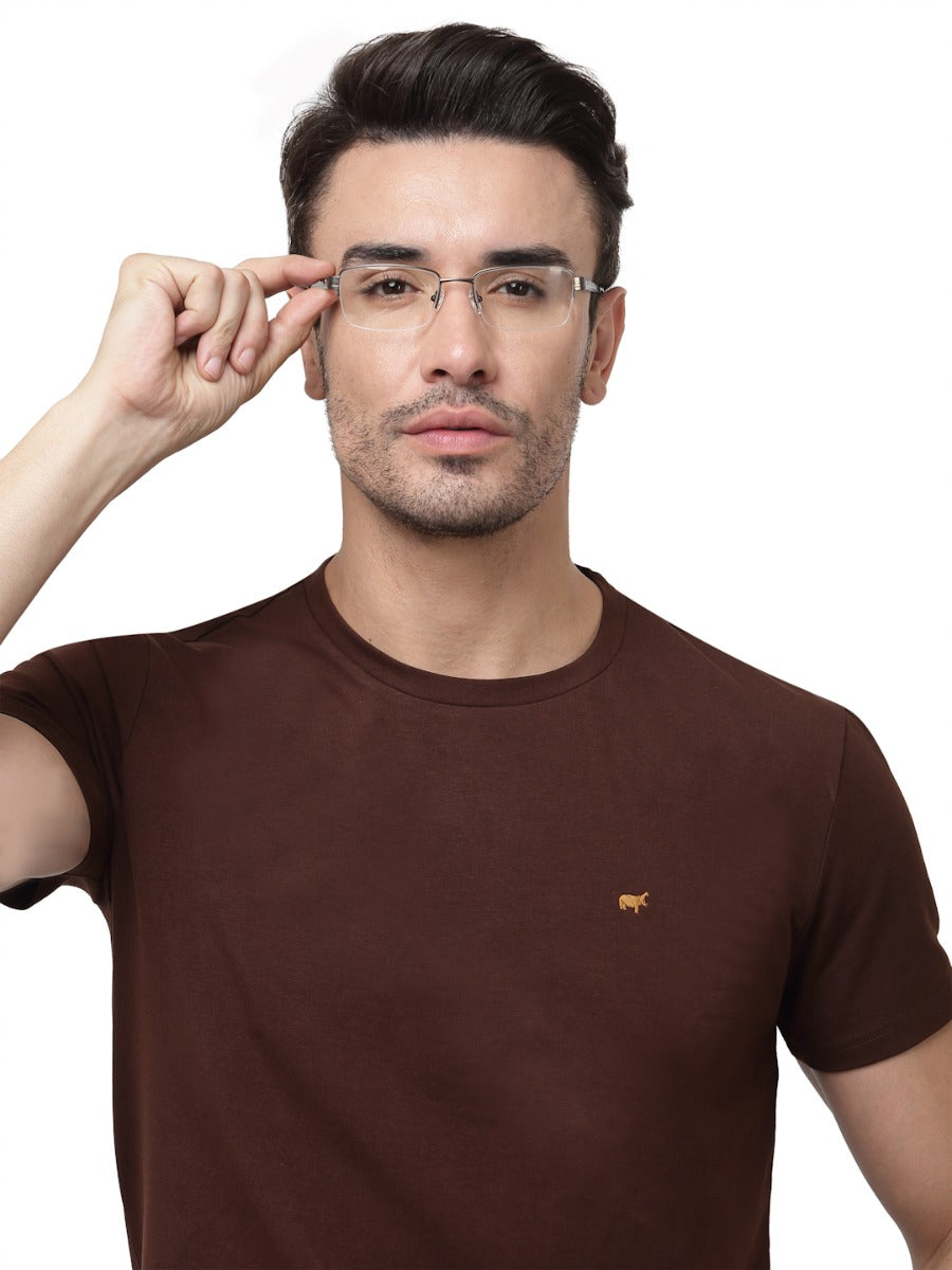 HALF RIM BLACK EYEGLASS FOR MEN