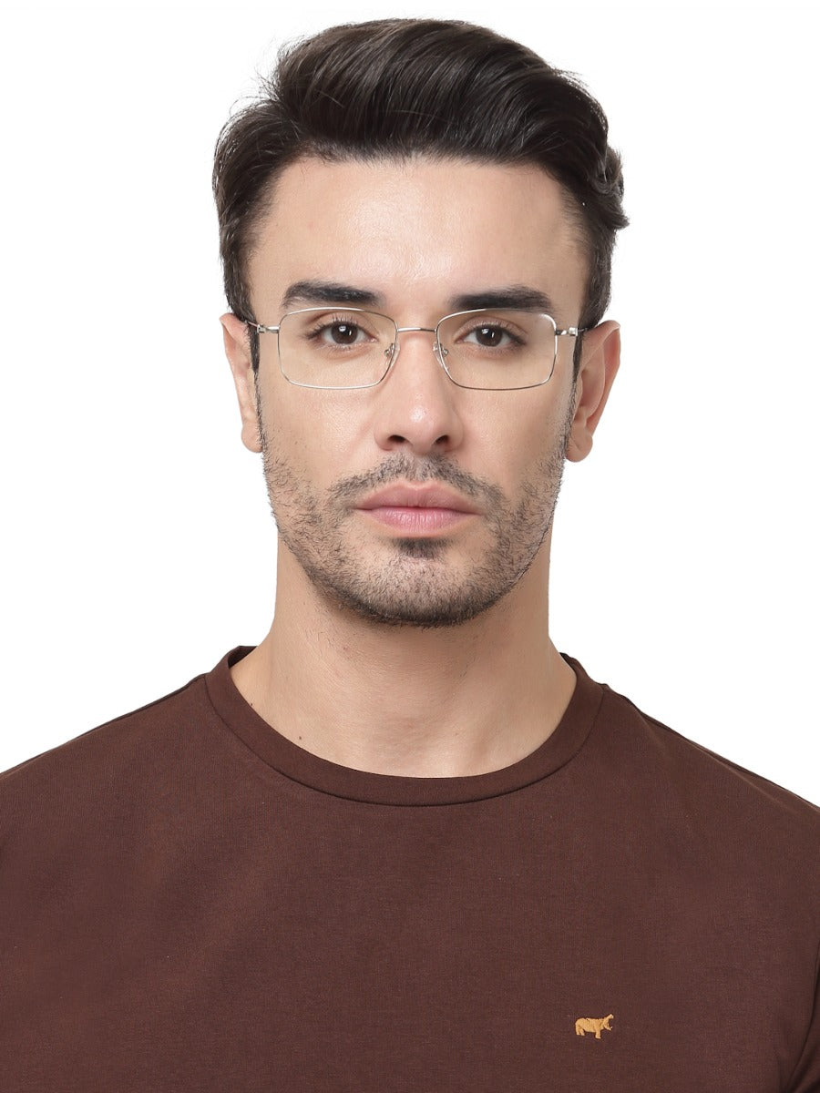 SUPER STYLISH SILVER FULL RIM UNISEX SPECTACLES