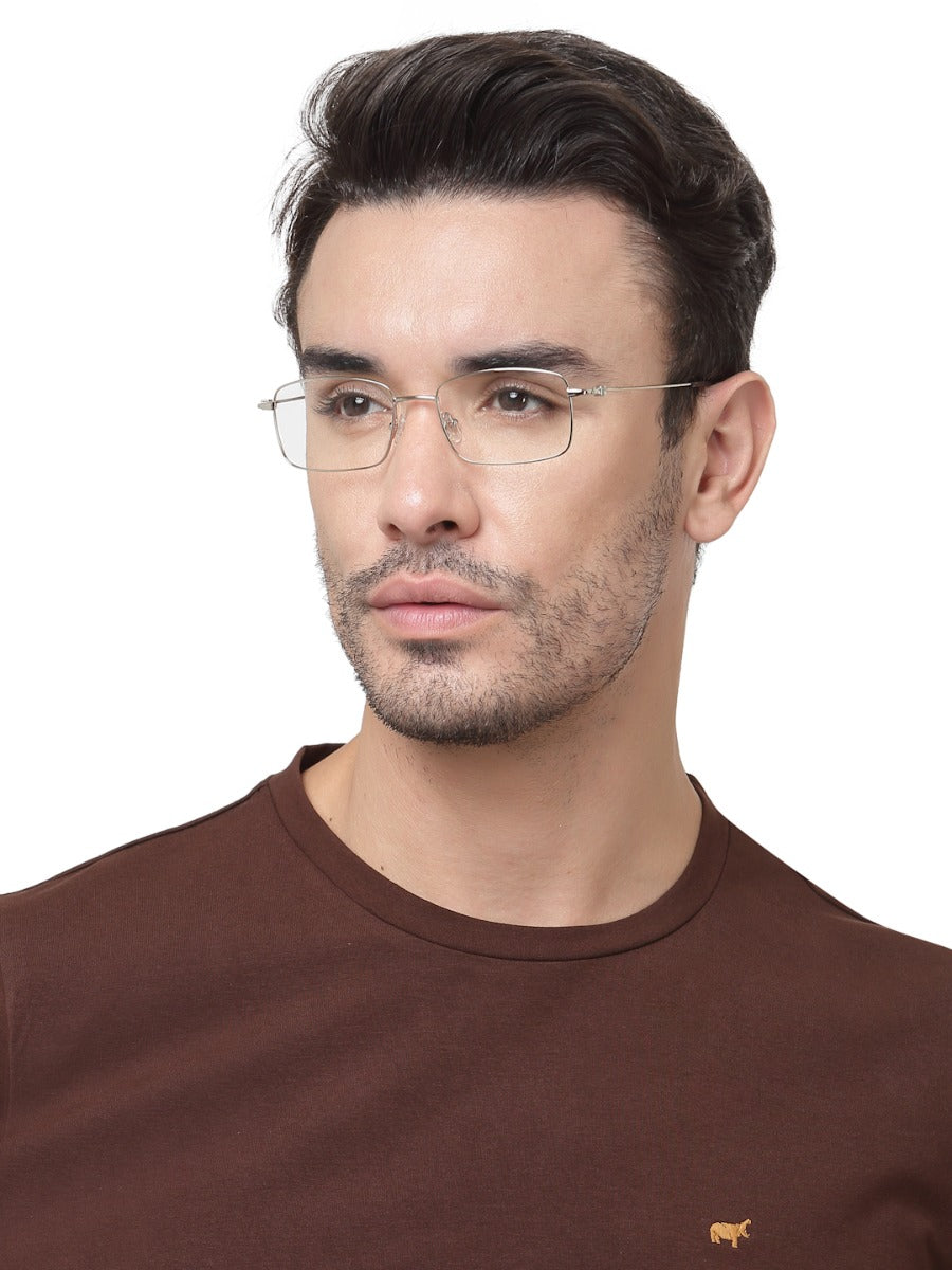 SUPER STYLISH SILVER FULL RIM UNISEX SPECTACLES