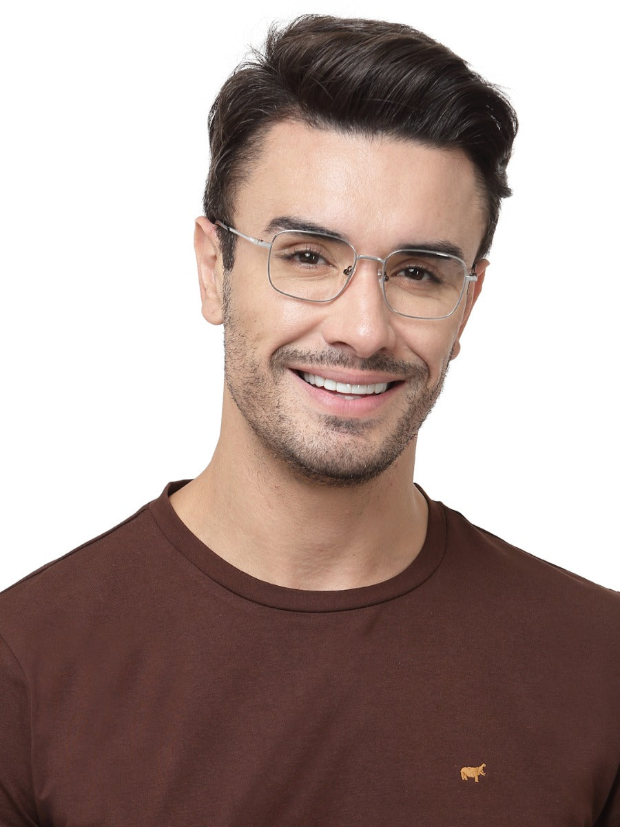 UNISEX METALLIC GREY EYEGLASSES