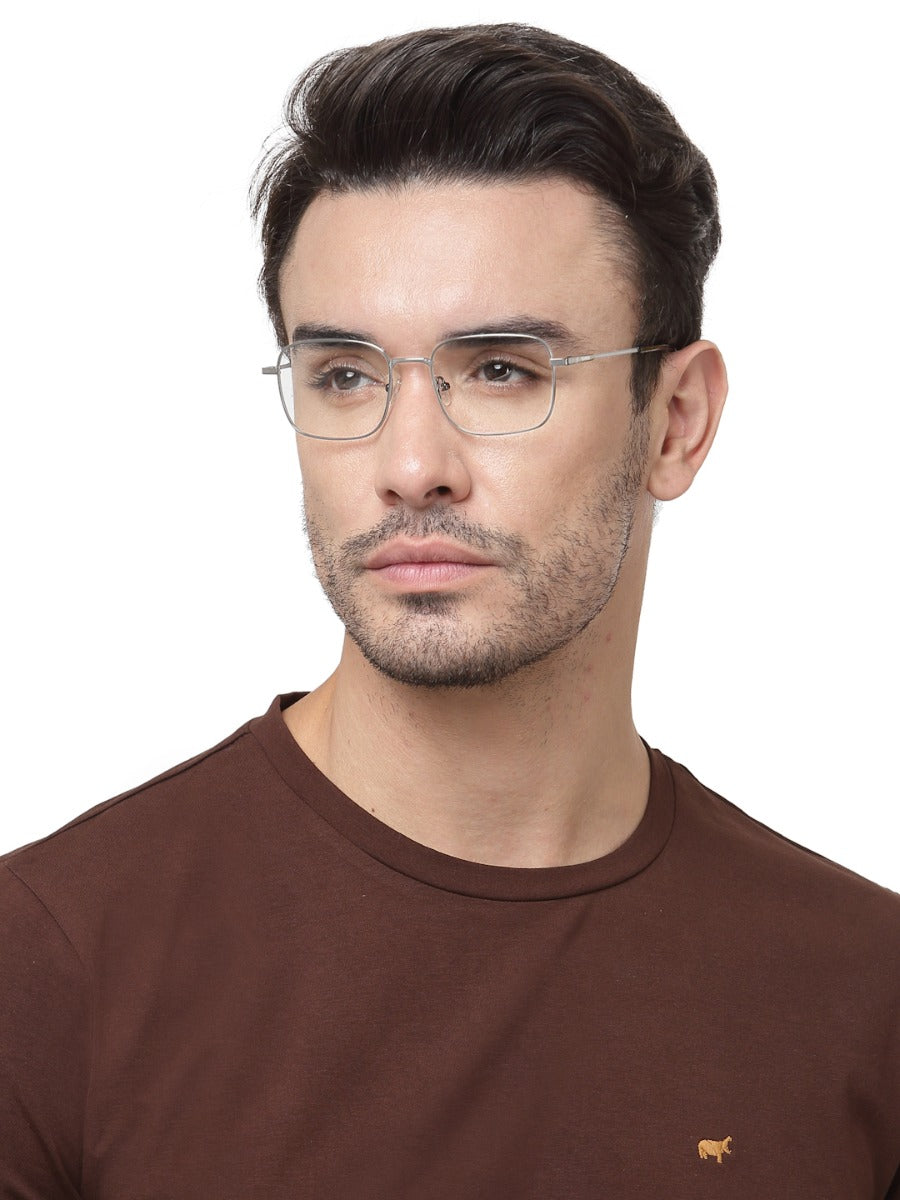 UNISEX METALLIC GREY EYEGLASSES