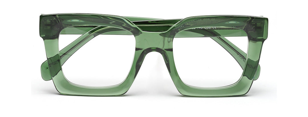 Thick Green Square Full Rim Acetate Frame