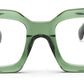 Thick Green Square Full Rim Acetate Frame