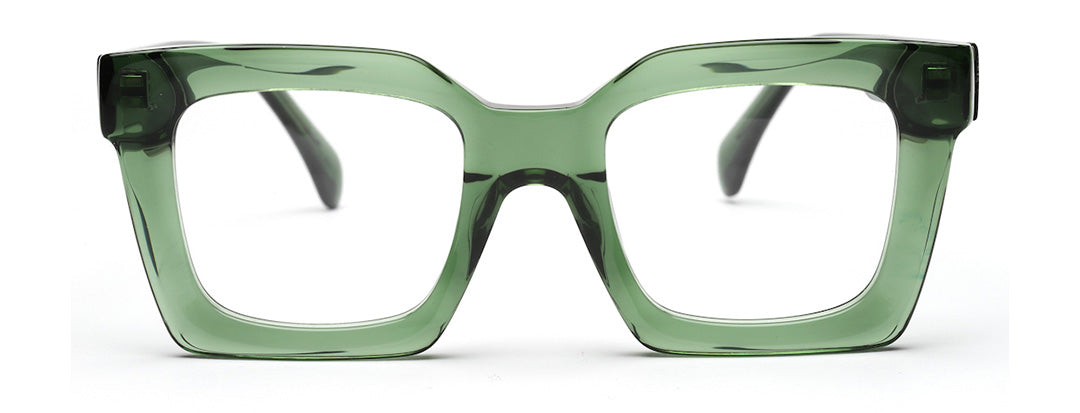 Thick Green Square Full Rim Acetate Frame