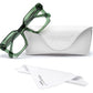 Thick Green Square Full Rim Acetate Frame