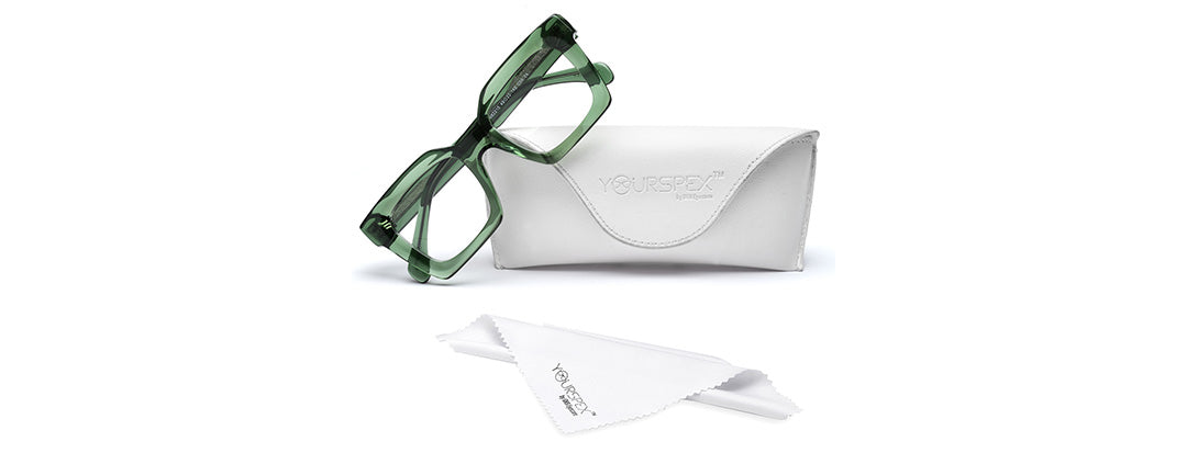 Thick Green Square Full Rim Acetate Frame