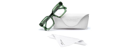 Thick Green Square Full Rim Acetate Frame