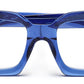 Thick Blue Square Full Rim Acetate Frame