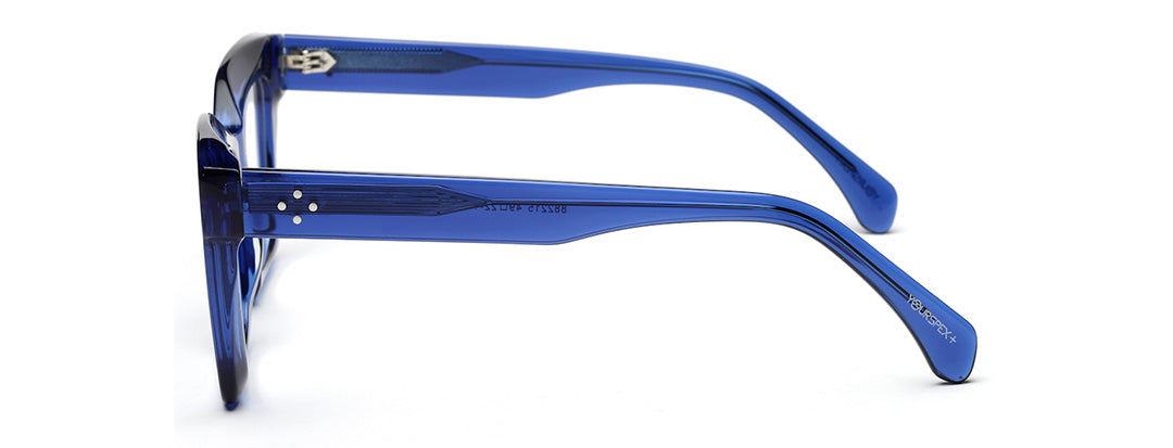 Thick Blue Square Full Rim Acetate Frame