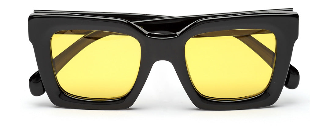 Vintage Thick Yellow Square Sunglass