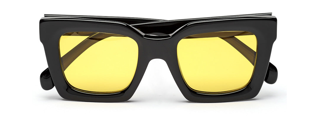 Vintage Thick Yellow Square Sunglass