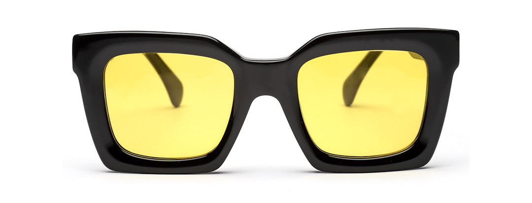 Vintage Thick Yellow Square Sunglass