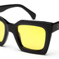 Vintage Thick Yellow Square Sunglass