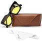 Vintage Thick Yellow Square Sunglass