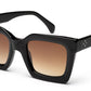 Thick Square Gradient Brown Sunglass