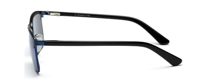 Trendy Glossy Blue Sunglass with Blue Mirror Lens