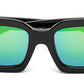 Thick Square Green Mirror Sunglass