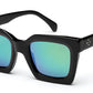 Thick Square Green Mirror Sunglass