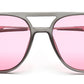 Retro Pink Square Sunglass