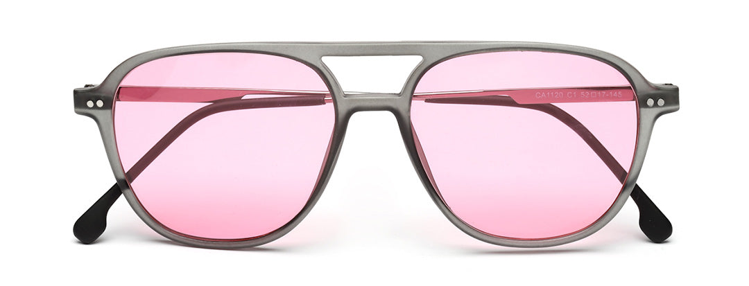 Retro Pink Square Sunglass