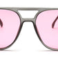 Retro Pink Square Sunglass