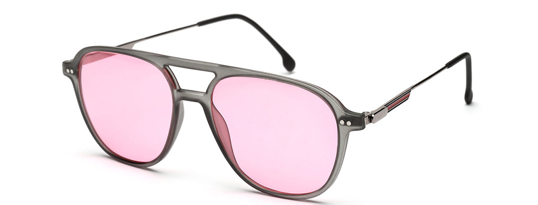 Retro Pink Square Sunglass