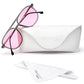 Retro Pink Square Sunglass