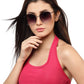 Gradual Blue Oval Shaped UV Sunglass for Women