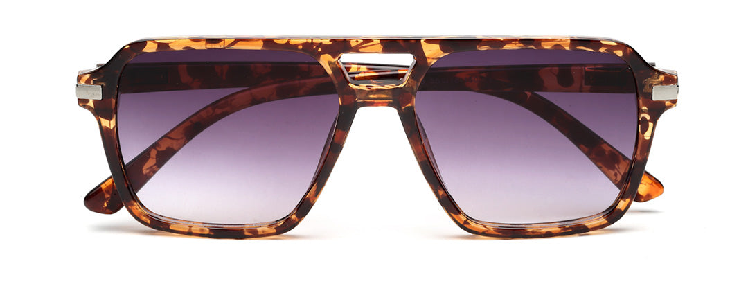 Transparent Leopard Square Sunglasses