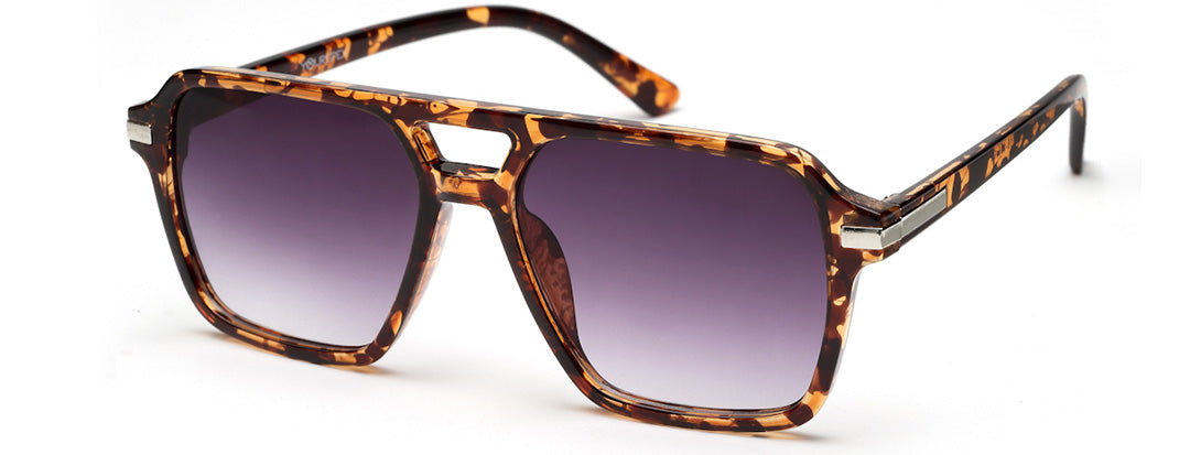 Transparent Leopard Square Sunglasses