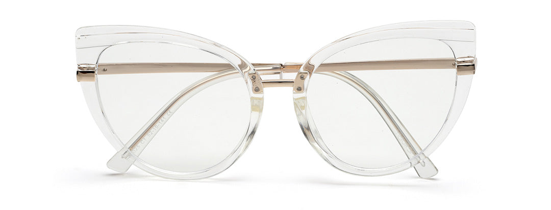 Transparent Cat-Eye Glasses