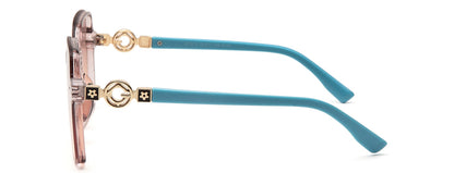 Light Pink Brown Large Squared UV Sunglass