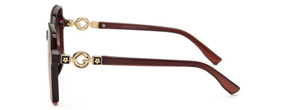 Gradient Brown Large Squared UV Sunglass