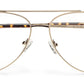 GOLD AVIATOR FRAME FOR MEN WITH TORT TEMPLE