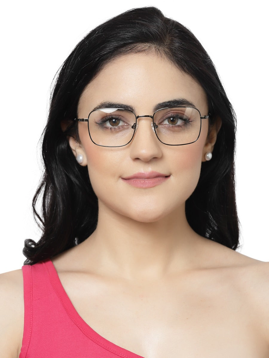 SUPER STYLISH SILVER FULL RIM UNISEX SPECTACLES