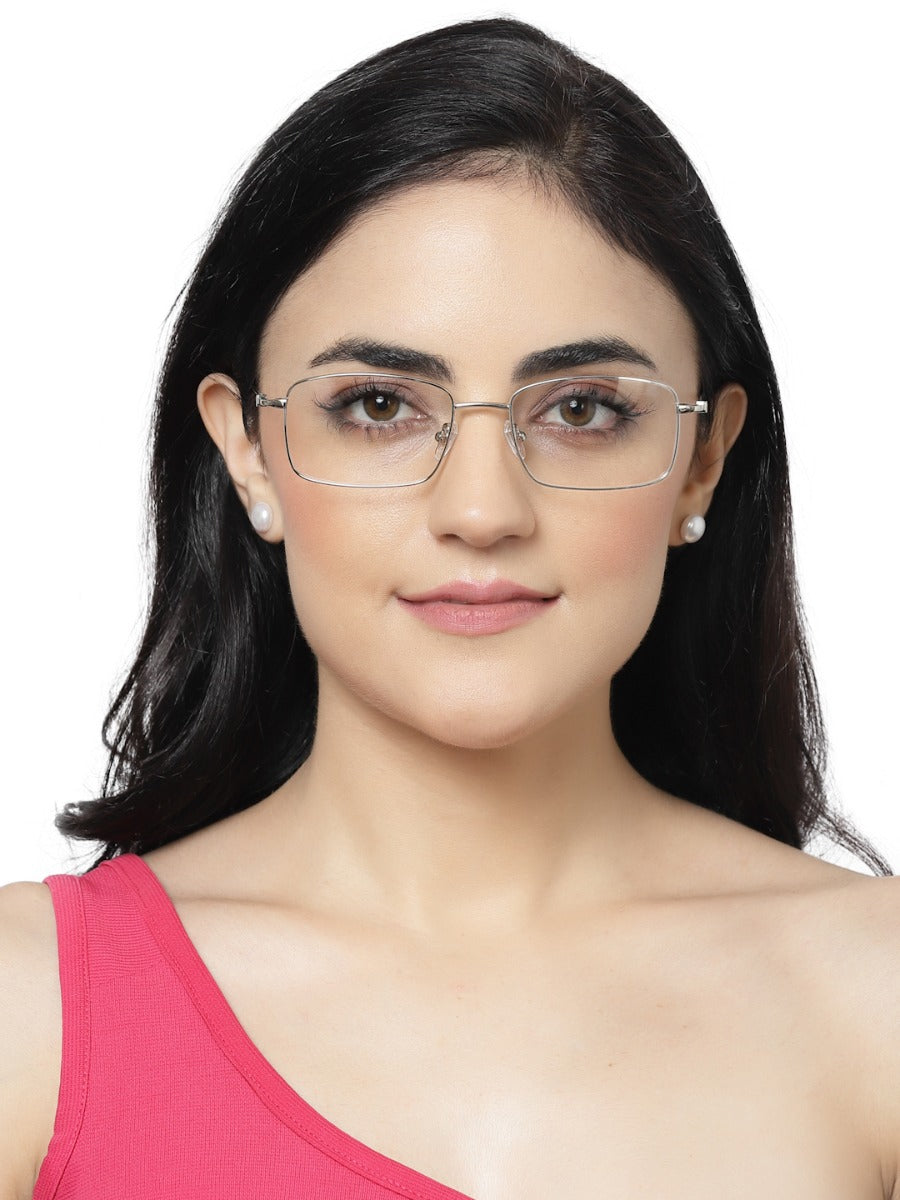 UNISEX METALLIC GREY EYEGLASSES