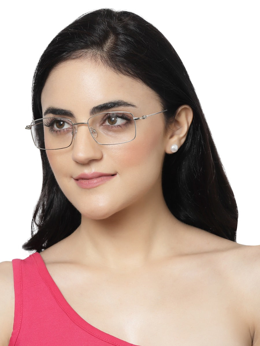 UNISEX METALLIC GREY EYEGLASSES