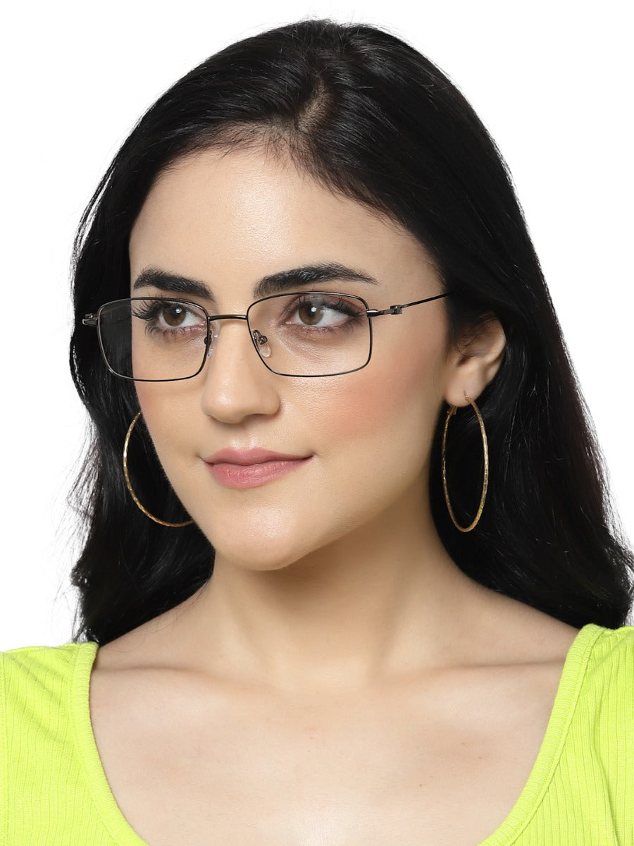 MATTE BLACK RECTANGLE EYEGLASSES