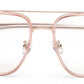 Zenith Irregular Titanium Rose Gold Specs Frame for Men