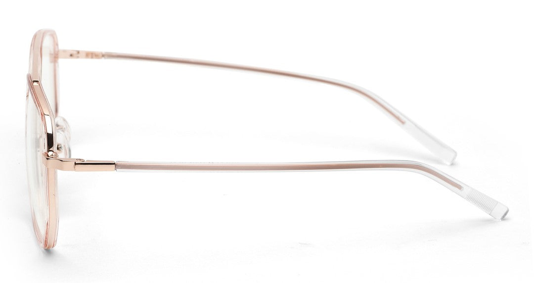 Zenith Irregular Titanium Rose Gold Specs Frame for Men